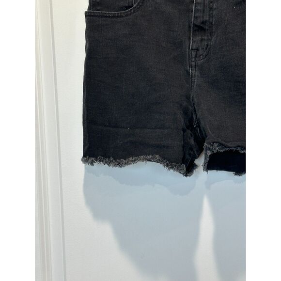 Madewell High Rise Denim Shorts Raw Hem Black Size 2 - Picture 4 of 6